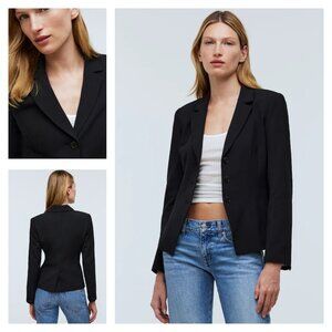 New! MADEWELL 14 Black Shrunken Blazer Jacket Lined